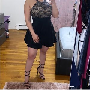 Mini dress. Accessories not included.